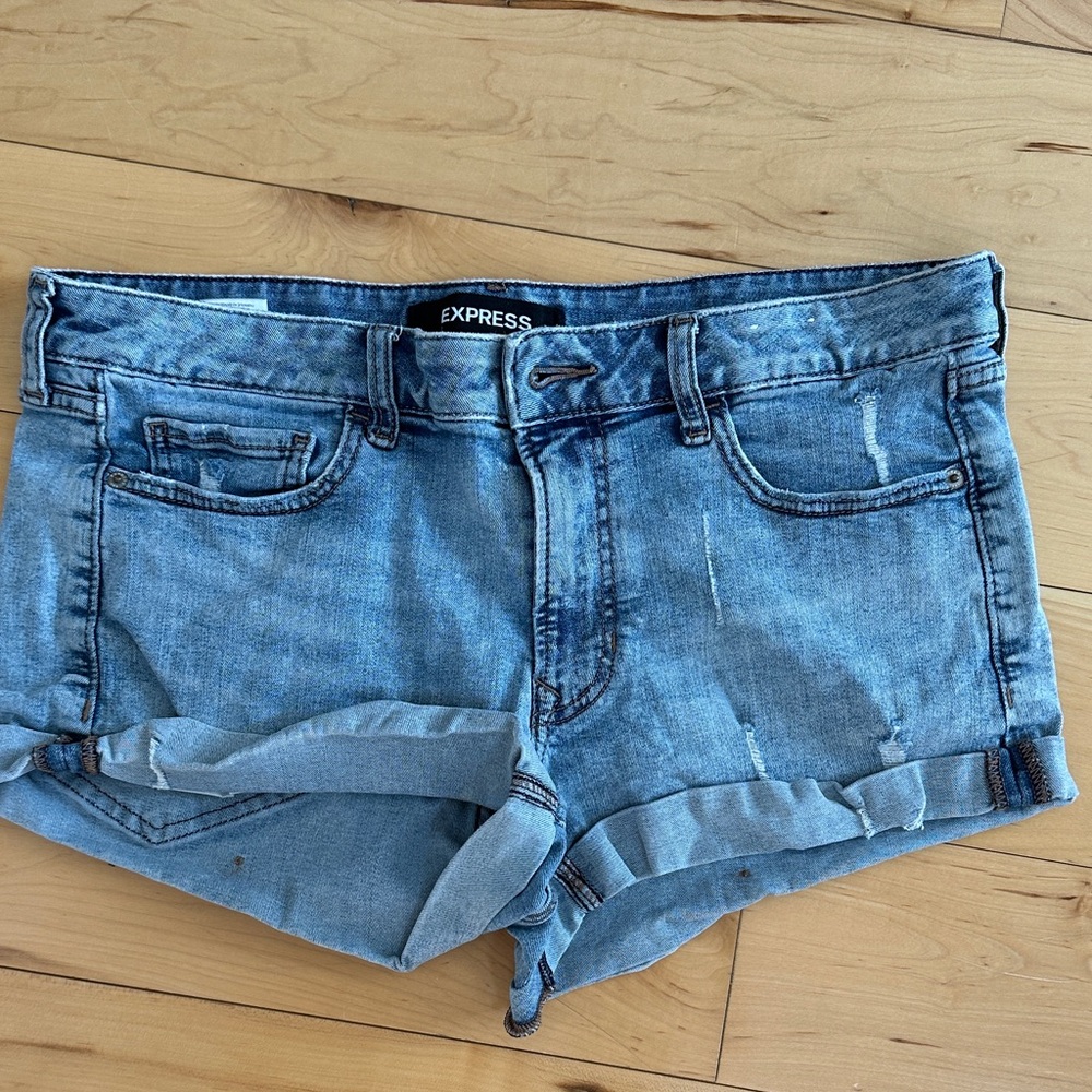 Express Women's Denim Blue Jean Shorts
